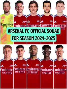 Arsenal FC 🔴⚪️ Official Squad For Season 2024-2025 #arsenalfc #arsenal #gtbkaphansports #football #squad #ucl #championsleague #PremierLeague 