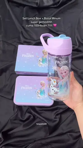 emang ya ecentio kalau ngeluarin lunchbox ga pernah mengecewakan 🥰🤗💗✨ #lunchbox #kotakbekalanak #botolminumanak #frozen #ecentio 