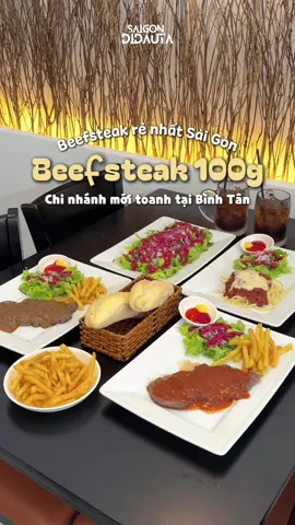 Hẹn hò ăn beefsteak rẻ nhất Sài Gòn tại chi nhánh mới toanh quận Bình Tân #saigondidauta #beefsteak100g #xuhuong #diadiemanuong #foodreview #anngoncungtiktok 