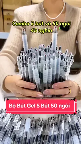 Bộ Bút Gel 5 Bút 50 ngòi #bobutgel #butmucnhanhkho #butvietchudep #butvietthiepbongtron #combo5butva50ngoi #butviettiengtrung #ntchuyengiadung 