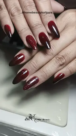 nail art maroon ombre hitam #nailart #nailartmalangmurah #inspirasinailart 