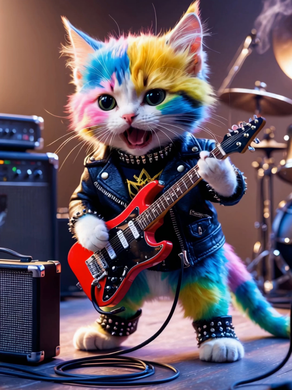 Cute Cats Playing Electric Guitar - Adorable Metal Music Compilation #cat #cute #cutecat #fyp 