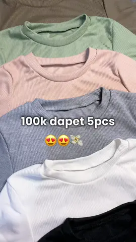 hemat banget kan 100k udah dapet 5 croptop😍🫵🏻🫵🏻 #croptop #croptops #bajuwanita #atasanwanita #fashiontiktok #fyp #xybca #viral 