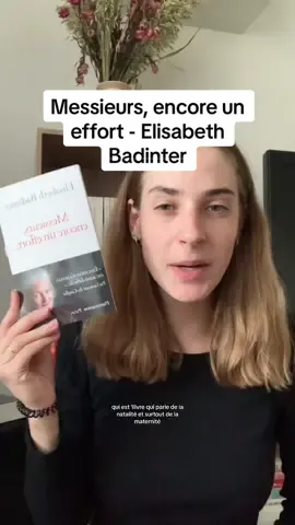 un essai qui questionne la baisse de la natalité en France et le lien avec le patriarchat #lifestylelitteraire #essai #elisabethbatinder #recommandationlivresque 
