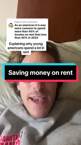Replying to @bri it is common in America to spend 40% of your income in rent but as a person that chooses to stay with family or perhaps get roommates this becomes much easier. It’s just a matter of choices. #SavingMoneyRent #SpendingLessonRent.