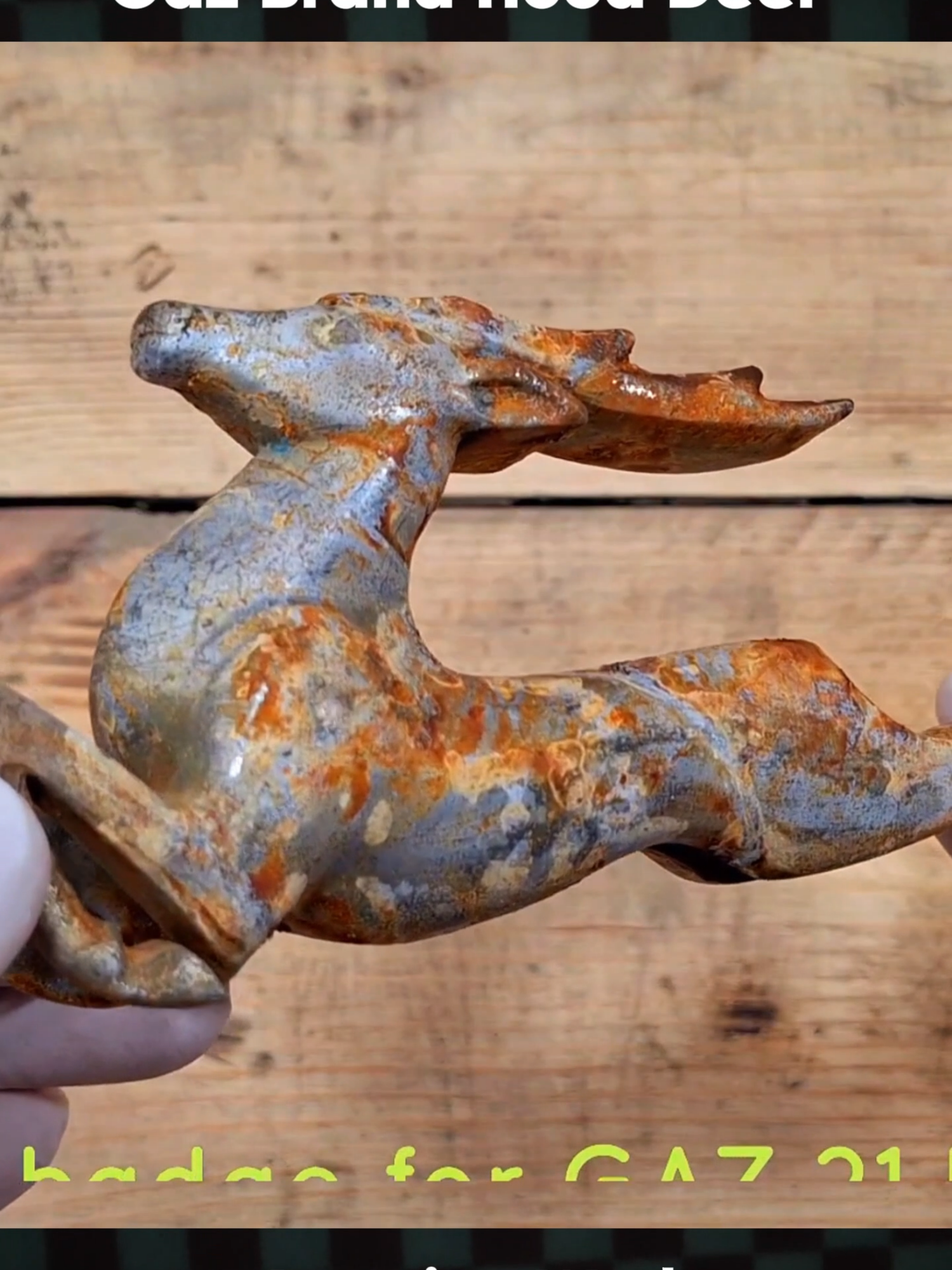 Gaz Car Brand Hood Deer Restoretion #restore #rusty #asmrsounds #asmrvideo #restoration #restockasmr #renovation #diyproject #oldtonew
