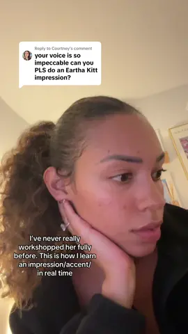 Replying to @Courtney idk if this is interesting to anyone lol! But this is how I learn and accent/impression in real time #impressions #vocal #earthakitt 