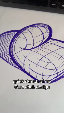 Drawing of my gum chair design #designsketch #sketching #drawing 