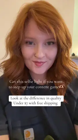 This selfie light is on sale and has a coupon with it!! It helps the quality of your videos so much!! It has different brightness settings as well 🫶🏻#contentcreatortips #selfielight #goodlighting #sahm #tiktokshopaffiliate #tiktokshopblackfriday #tiktokshopfallsale #tiktokshopfinds 