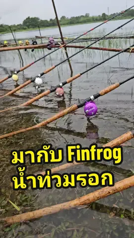 Feat. แรกกับ #ฟินฟร๊อกไทยแลนด์ ก็คว่ำซะแล้ว😂 @Tossapon Jinngee ⛈️ขนาดนี้ #ตกปลาหน้าดิน #ตกปลา 