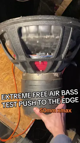 Extreme free air bass test push to the edge      18” subwoofer prototype #bass #handmade #decaf #subwoofer #spl #basstest #freeair #DIY #newbrand #carbon #glosnik #speaker #caraudiosystem #caraudio #subwooferathome 