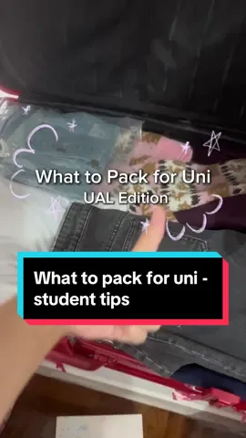 🎒 Packing for Uni? Here’s Your Ultimate Checklist! —- Moving to UAL? Don’t stress—here are some essential tips to help you pack smart from fellow student, Ha Kang. 📦 — First things first: Don’t forget your documents—passport, visa, and any prescriptions. Also, having a contactless debit card is super useful in London! — For your room, pack electronics like chargers and adapters if you need them, plus bedsheets, pillows, and a few personal items to make your space cozy. 🛏️✨ — In the kitchen, bring basic utensils, plates, and cups you don't mind losing (shared kitchen life!). Tupperware for leftovers is a life-saver too! — And don’t stress if you forget something—London has everything you need! #StudentTips #PackSmart