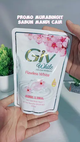 Giv White Sabun Mandi Cair Sakura & Pearl Pouch 400ml #PromoGuncang99 #sabunmandi #sabungiv  #sabunmandicair 