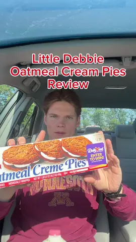 First Time Trying Little Debbie Oatmeal Cream Pies #fyp #foru #littledebbie #sweets #dessert #oatmeal #cream #pie #cookie #Foodie #fastfood #eat #eating #asmr #explore 