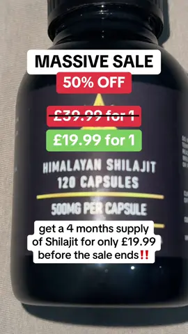 The sale isn’t going to be here for much longer, get a 4 months supply of Shilajit while it’s 50% off! #shilajit #himalayanshilajit #stronglifeshilajit #supplements 