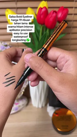 Salsa Bold Eyeliner harga 19 ribuan tahan lama warna hitam intense aplikator precision easy to use waterproof longlasting #Eyeliner 