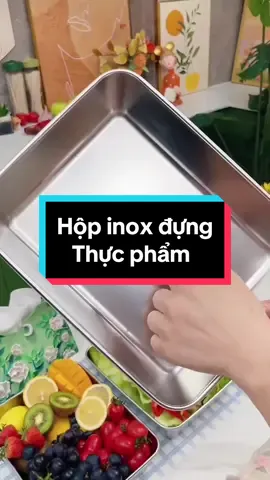Hộp inox đựng thực phẩm có nắp đậy #hopinoxdungthucpham #xuhuong 