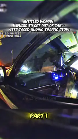 Part 1 Entitled Woman Refuses to Get Out of Car - Gets Tased During Traffic Stop! #police #cops #fyb #copsusa #copsoftiktok #copchase #foryou s