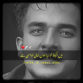 main Akela lad raha hun apni udaasi se 💔🥲❤️‍🩹#poetry #urdupoetry #onlyforyoupage #1millionaudition #viralvideo #growmyaccount #fyp #tiktokteam #foryoupage #viral #udass_baba 