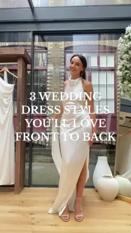Front to back, our Grace wedding dresses give views from all sides. Makes your photographer’s job easy 😉 Which do inspires you most?  1.) Goldie 2.) Olive 3.) Honey Silk ✨ Comment below✨  #graceloveslace #satinweddingdress #laceweddingdress #fronttoback #bridalshop #weddingdressshopping #crepe #bridetobe #bridetok #2025bride #2026bride 