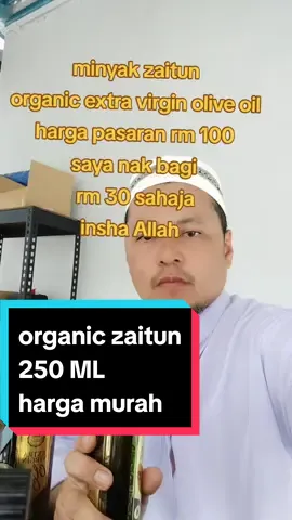 organic extra virgin olive oil 250mL satu botol nak bagi harga kasih sayang ikhtiar sihat cara sunnah turun LDL cairkan darahygpekat ikhtiar minum pagi masa perut kosong dan minum petang selepas asar dan sebelum maghrib #zaitun250ml #zaitun 