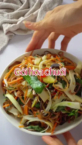 Gỏi hoa chuối #vegan #ancungtiktok #homecooking #tisancor #xuhuong #chualanh #thuanchay #amthucchay #comnha 