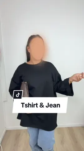 Tshirt oversize & Jean droit sur le site 🫶🏼