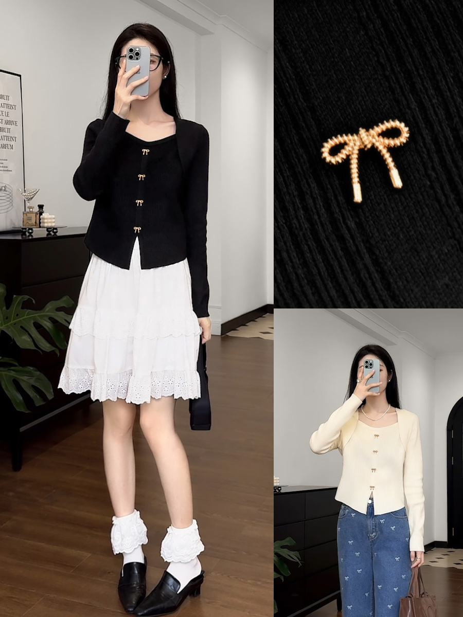 autumn outfit ideas | 1 knit top 2 looks #kuose #chicstyle #chicoutfit #elegantstyle #outfitoftheday