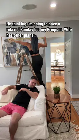 Relaxing is not allowed!😂 #funny #glamwithnikki #nikkiandseb #couplecomedy #marriedlife #pregnant #pregnancy #trendingcouples #nikkihall #husbandwifecomedy 