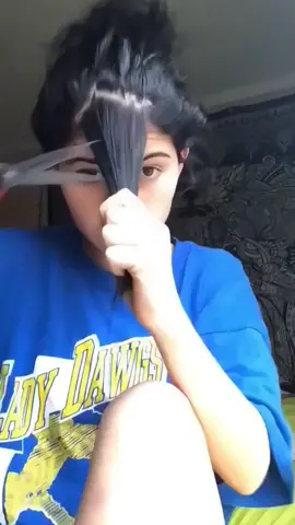 cutting bangs gone wrong#fail #funny #cuttingbangs 