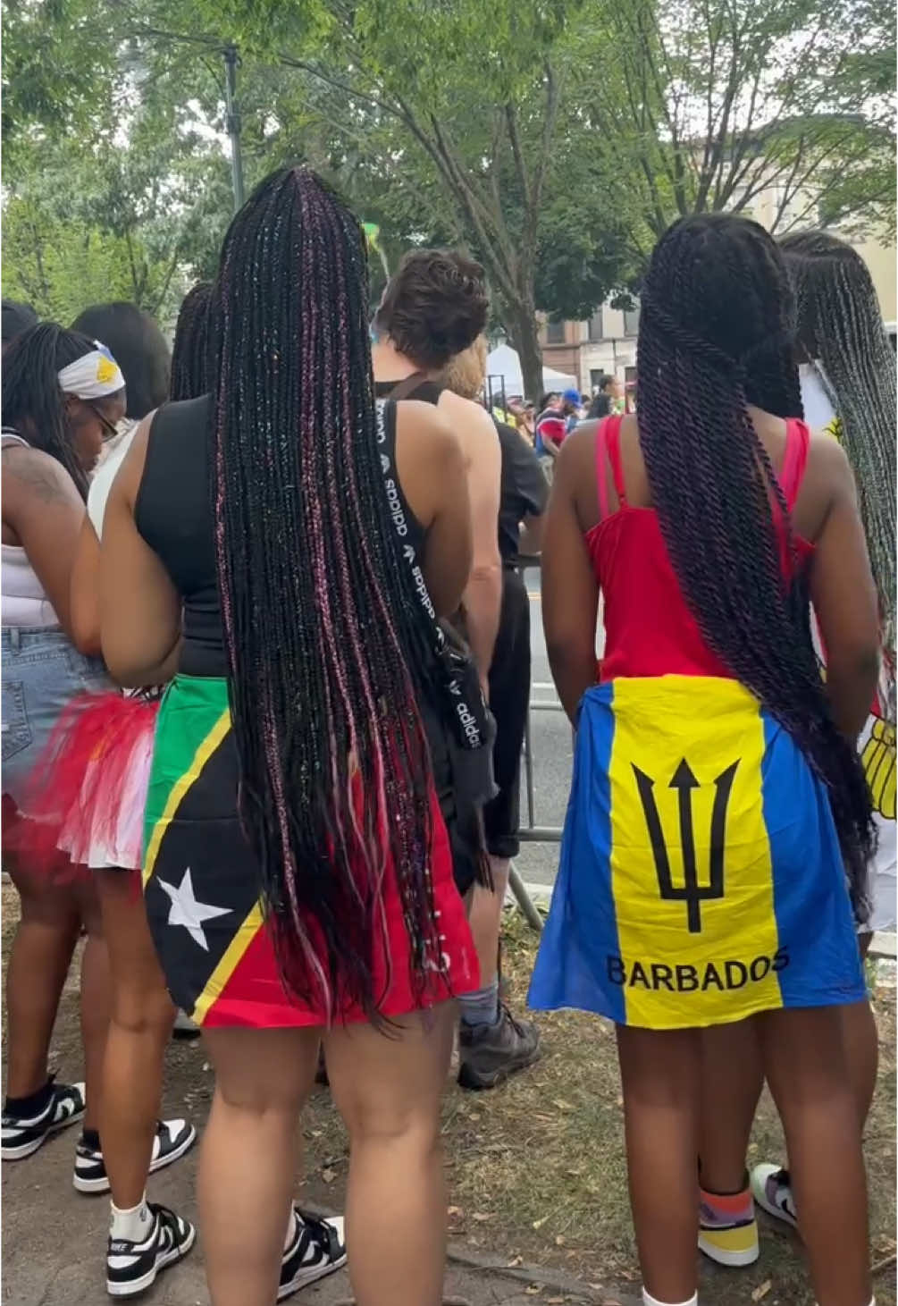 🇹🇹❤️one caribbean❤️🇧🇧 #nyccarnival2024 #westindianparade  #barbados  #trinidadandtobago 
