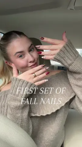 first set of Fall nails 🍁🍷✨ #nailsalon #nailsart #nailart #fallnails #fallnailart #amazonfashion #nailinspo #fallnailinspo #nailtransition 
