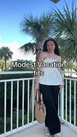 Modest girl vacation outfits 🌴☀️ #modesty #modestfashion #vacationoutfits #modestswimwear 