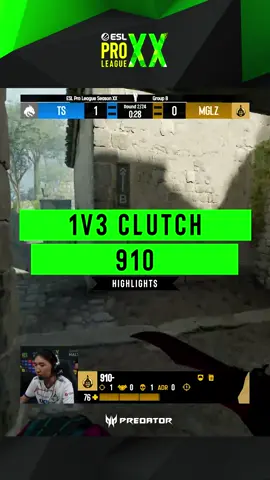 910 with the CLUTCH 😳 #ESL #gaming #eslproleague20 #eslproleague #epl20 #esports #competitivegaming #cs2 #counterstrike2 #highlights #GamingOnTikTok 