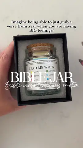 Thought this was the greatest thing…As someone who has alot of emotions i get overwhelmed and this jar has been a great reminder rhat god is with me. Literally Faith in a jar! And would be a perfect gift 🖤✝️ #god #bible #christianity #jesus #gift #giftideas #thanksgiving #christmas #ttshop #bibleverse #christiantiktok #christian #bibleversedaily 