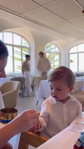 The little “yes” … how the time flies how cute is his long lunch attire 🥹🥹 #caviar 