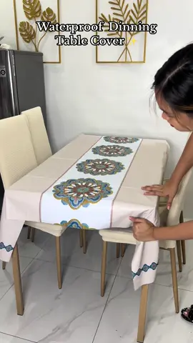 Lakas maka shala netong dinning table cover tapos waterproof pa 😱 #dinningtable #tablecloth #tableclothwaterproof #KitchenHacks #dinningtable #waterprooftablecloth  