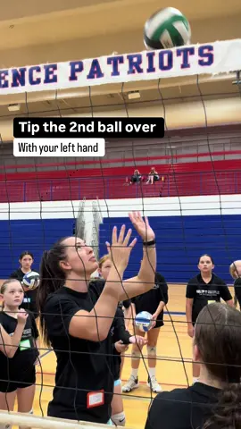 Tip the 2nd ball over with your left hand ✋🏻 This is a great skill to use when the volleyball is close to the net!  1️⃣ Put both hands up like you are going to set  2️⃣ Turn your shoulders towards the net  3️⃣ Jump (if you are front row only) and tip the ball over with your left hand  Lets gooo!  #Volleyball #VolleyballCoach #VolleyballPlayer #volleyballtime #volleyballlove #VolleyballIran #VolleyballCanada #VolleyballIndonesia #volleyballtarkam #volleyballturkey #volleyballseason #setterlove #volleyballtips #volleyballaddict #volleyballworld #volleyballthailand #volleyballproblems #volleyballdrills #az #arizona 