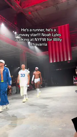 He’s a runner, he’s a runway star!!! Noah Lyles walking at NYFW for Willy Chavarria #nyfw #noahlyles 