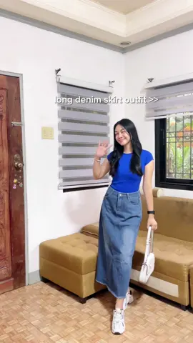 girls, save this for your new go to outfit — long denim skirt supremacy 🩵 #longdenimskirt  #denimskirt #denimskirtoutfit #longskirt #skirt #skirtoutfits #outfitideas #denimskirtnoslit #basicfit #minimalistoutfits #trending #viral #fyp #annshakenfinds 