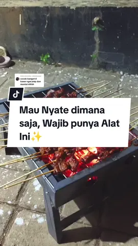 Membalas @callmekakakk Alat panggangan portable bisa dibawa kemana aja.  #pangganganportable #panggangan 