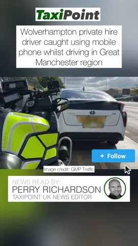 Wolverhampton private hire driver caught using mobile phone whilst driving in Great Manchester region #taxi #taxidriver #driving #automobile 