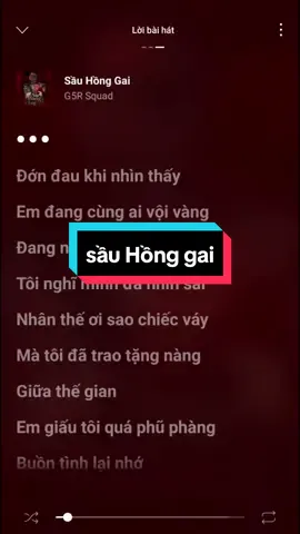 Sầu Hồng Gai 🥀 4 năm ròi vẫn hayy 😗 #g5rsquad #sauhonggai #music #lyrics #fyp #viral #trendingsong #thinhhanh #xuhuong #tramy776 #my_licee🍀 