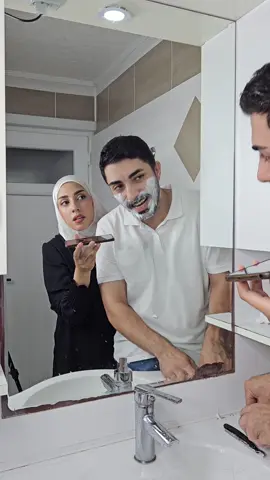 من الصدمة ما عاد حدا عرف يحكي يا حبيبي 😂😂😂😂#arabcouple #hasanandhawraa #comedy 