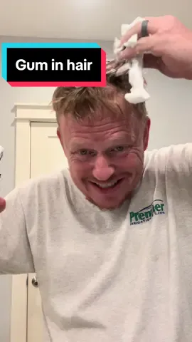 I was SO NERVOUS trying to get GUM out of my HAIR! 🤣 #tips #tricks