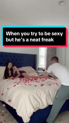 When you try to be sexy but he’s a neat freak 🫠 @Lucia Liu  #couple #comedy #Relationship #waitforit 