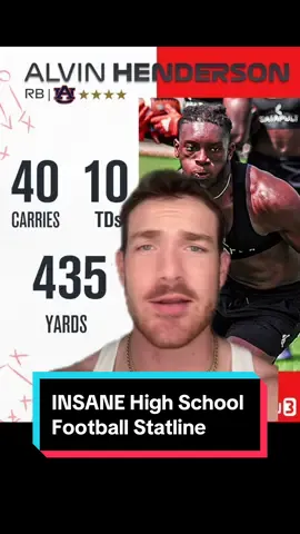 Auburn commit Alvin Henderson JUST PUT UP THE CRAZIEST HIGH SCHOOL FOOTBALL STATLINE YOU WILL EVER SEE 🤯 #highschoolfootball #auburnfootball #cfb #CollegeFootball #cfbnews #ncaafootball 