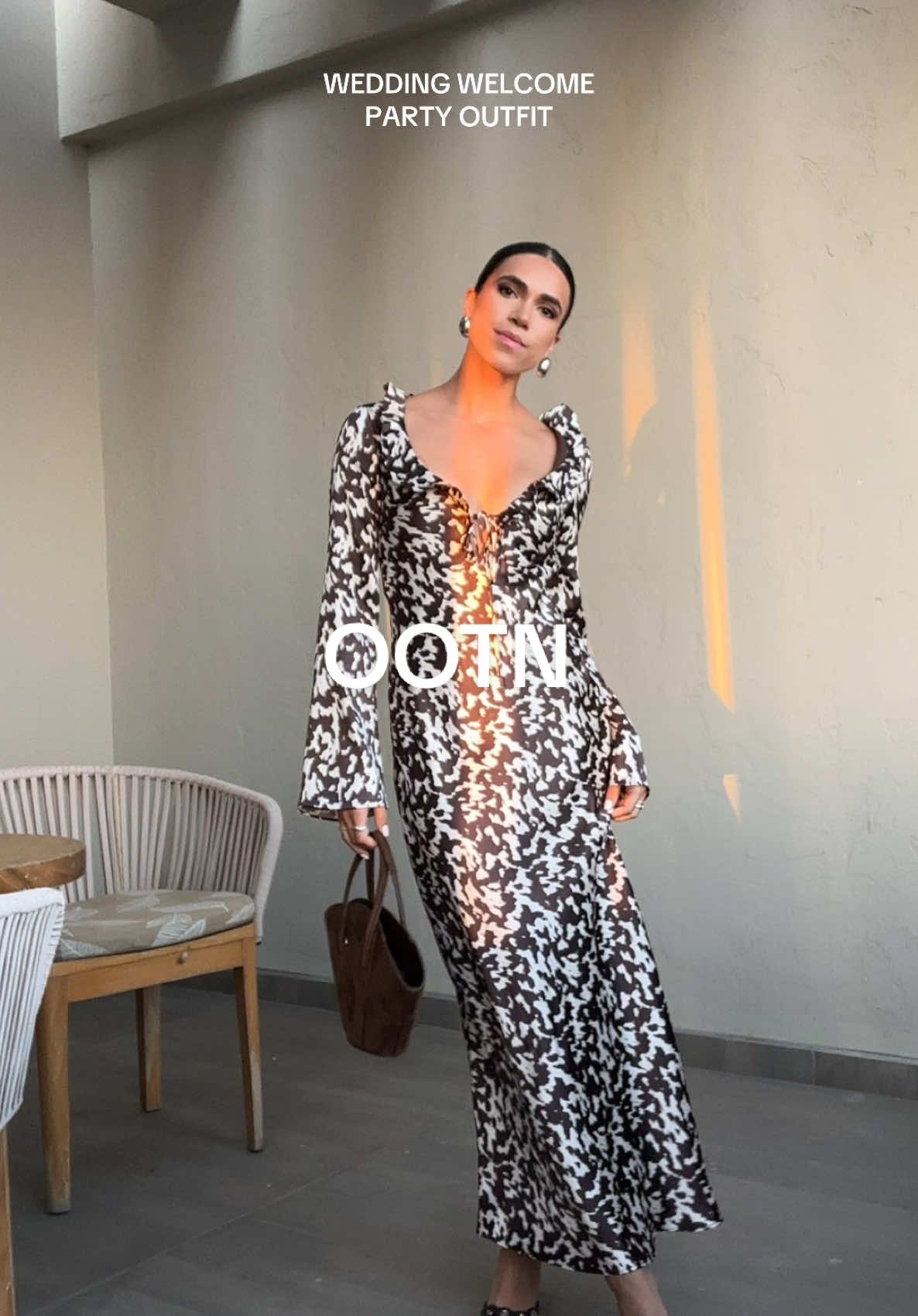 Wedding guest welcome party outfit 🤎 #zara #zaradress #zaraviral #weddingguestdress #welcomeparty #ootn #outfitinspo #fallfashion #falloutfit 