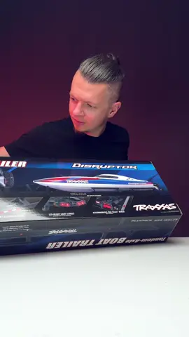 Remote control boat 4s Disruptor from Traxxas. And Tandem Axle boat trailer for Disruptor. 40+mph. Self righting. New 4s power system. . #traxxas #rcboat #remotecontrol #radiocontrolled #traxxasboat 