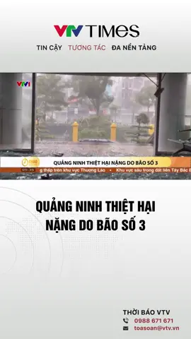 Quảng Ninh chịu ảnh hưởng nặng nề sau bão số 3, thiệt hại nhiều tài sản và bị mất điện trên diện rộng, nhiều tuyến đường tạm thời bị cấm đi lại để đảm bảo an toàn cho người dân. #vtvtimes #vtvonline #vtvonair #news #tintuc #thoisu #baoyagi #baoso3 #quangninh 